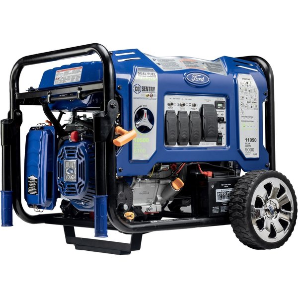 Ford Portable Generator, Gasoline/Liquid Propane, 9,000 W/8,100 W Rated, 11,050 W/10,500 W Surge FG11050PBECO